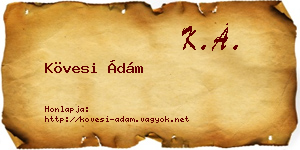 Kövesi Ádám névjegykártya