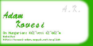 adam kovesi business card